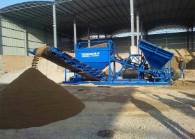 大型篩沙機(jī)工作現(xiàn)場(chǎng)